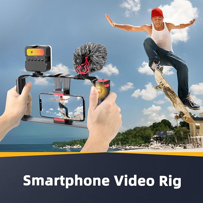 Zeadio All-in-One Smartphone Camera Stabilizer Kit, Portable Handheld Video Rig - Image 6