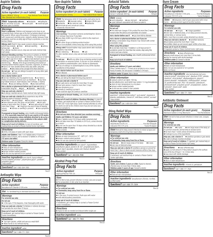 Be Smart Get Prepared First Aid Kit, 326 Piece, Exceeds OSHA and ANSI - Image 10