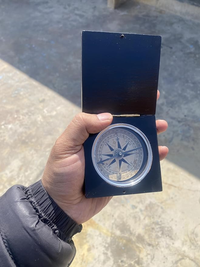 Lewis and Clark Expedition Nautical Compass, Handmade Black Rose Wooden and - Image 7