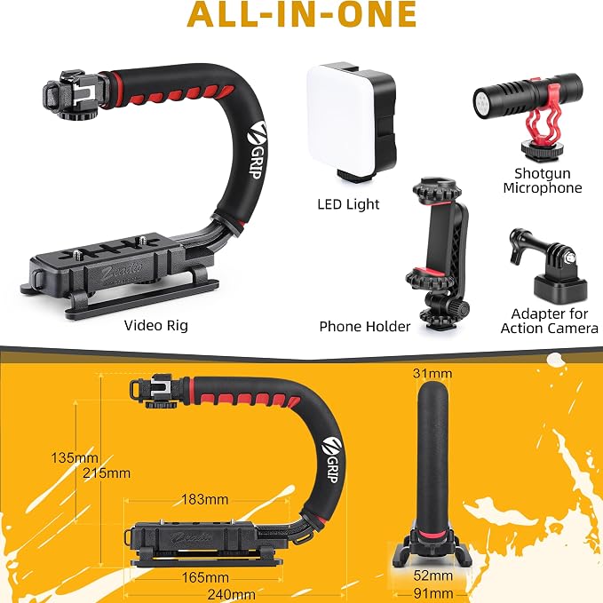 Zeadio Camera Stabilizer Kit, All-in-One Handheld Stabilizer - Image 2