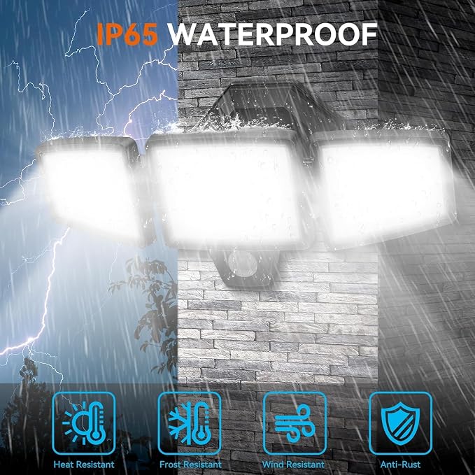 LED Security Lights Motion Sensor Outdoor Lights, 6500K Daylight, IP65 - Image 6