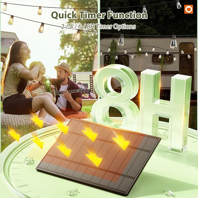 addlon 102 FT Solar String Lights Waterproof, Patio Light Solar Powered - Image 5