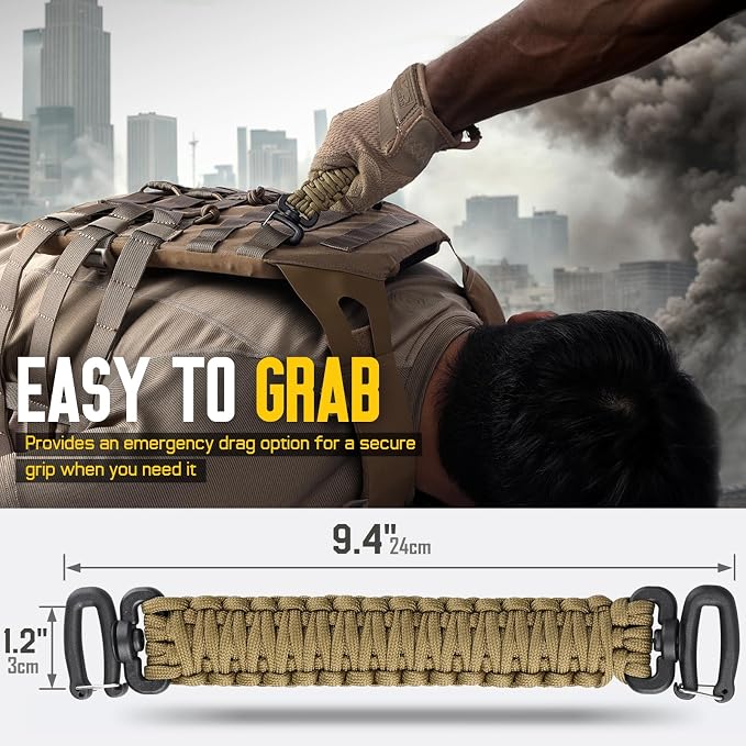 Tactical Paracord Handle，9-core Weaving Paracord Strap - Image 6