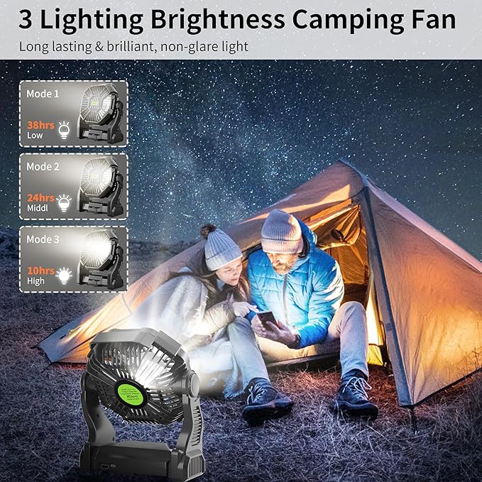 Rechargeable Portable Camping Fan - Image 4