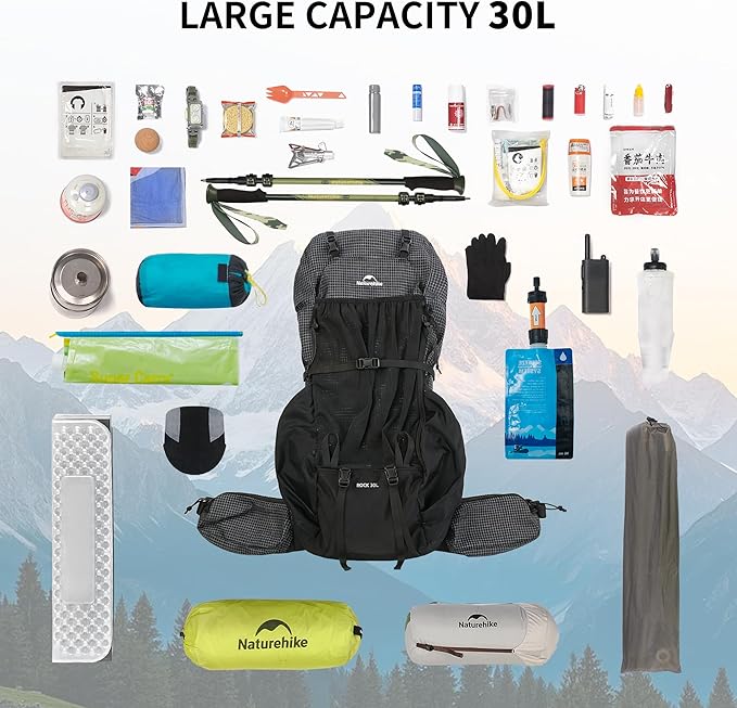Naturehike 30L Rock 2.0 Upgraded Internal Frame Hiking Backpack - Image 4