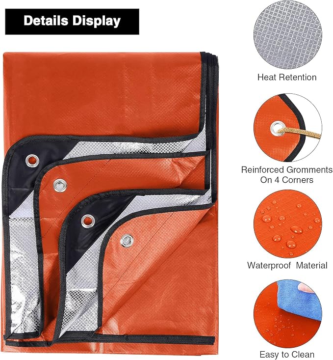 RedSwing Insulated Tarp, Waterproof All Weather Heavy Duty Heat Reflective - Image 4