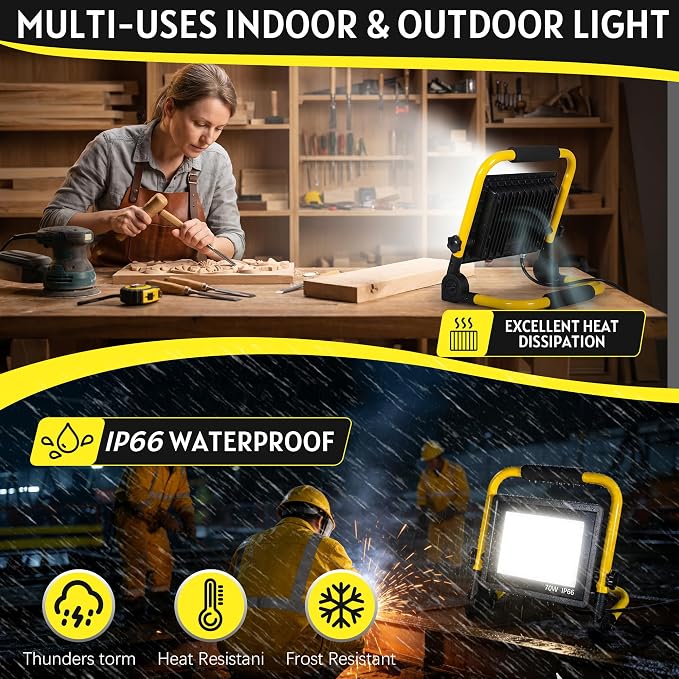 10000LM LED Work Light: Portable Work Light - Image 3