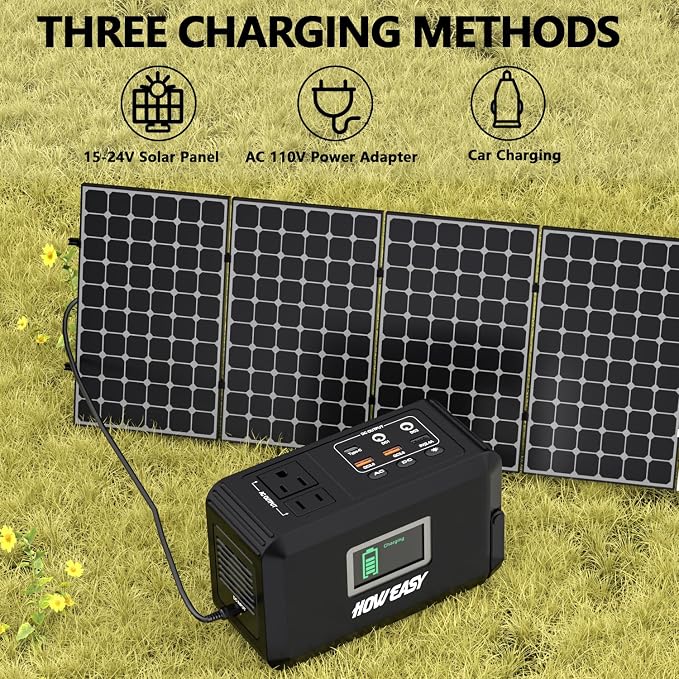 HOWEASY Portable Power Station120W, 24000mAh Camping Solar Generator, Portable - Image 4