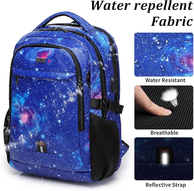 DUSLANG 17 Inch Travel Laptop Backpack Water Resistant College Backpack - Image 3