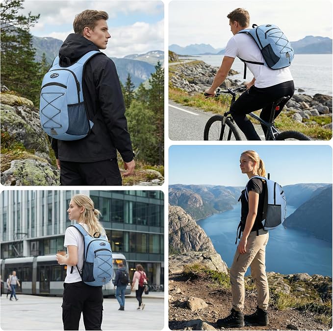 Ultra-Light Soft Daypack 15L/20L, Cushioned Breathable Back Panel Backpack - Image 6