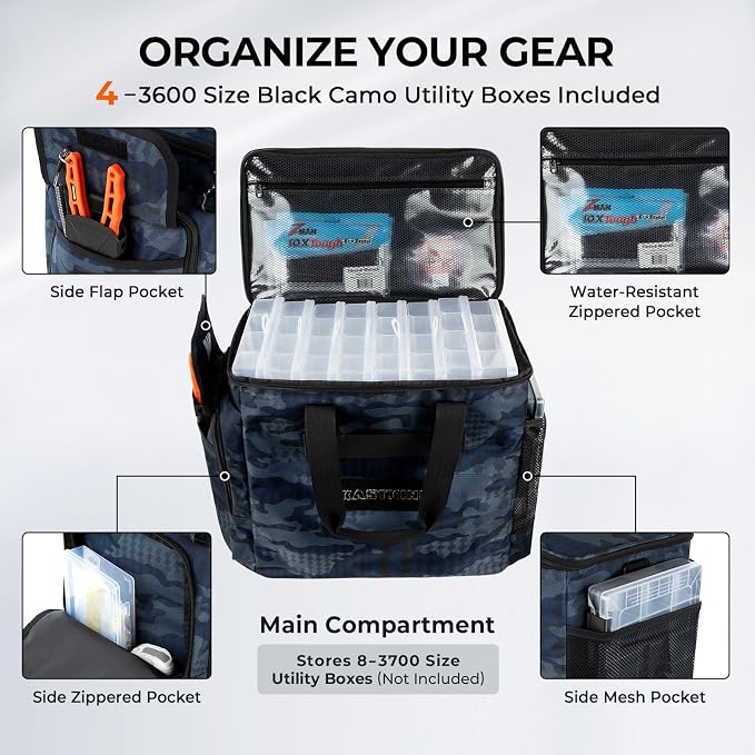 KastKing BaitSpace Fishing Tackle Bag - Image 4