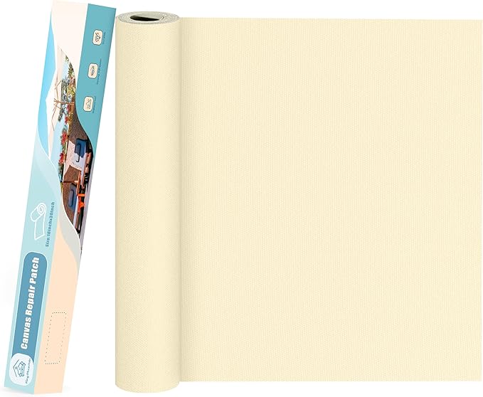 KING MOUNTAIN Canvas Repair Patch 16×30 Inch Self-Adhesive Waterproof Fabric by ForABetterHomeLife