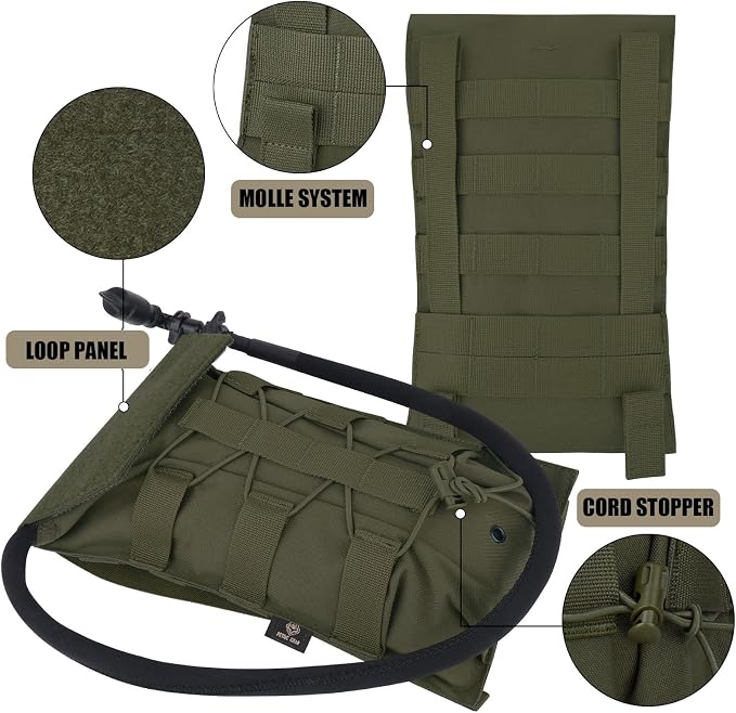 PETAC GEAR 1.5L / 3L Tactical Hydration Pack，Molle Carrier Pouch - Image 4