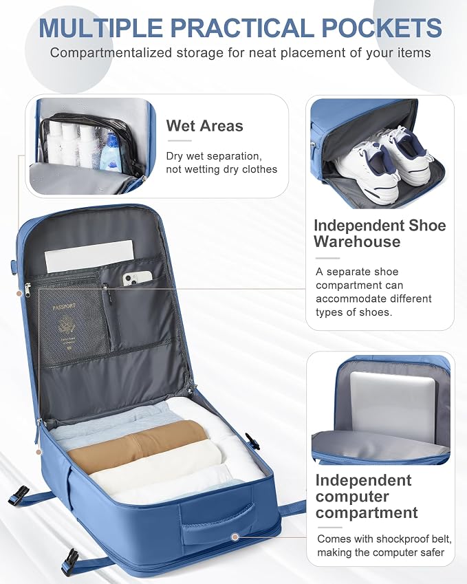 coowoz Large Travel Backpack Carry On - Image 6