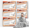 5-Pack Emergency Thermal Blankets, Heavy Duty Mylar Space Blanket by DLOUBLEIY