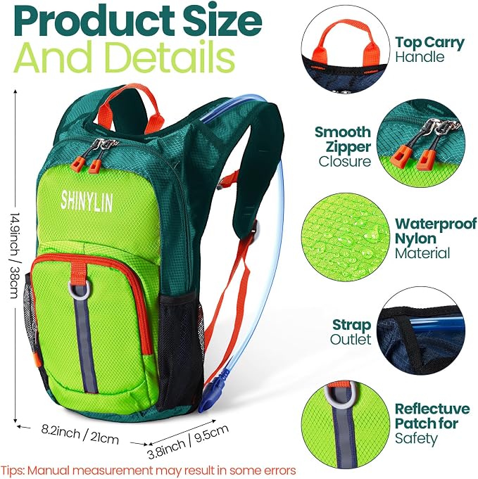 Shinylin 2 Pcs Kids Hydration Backpack - Image 2