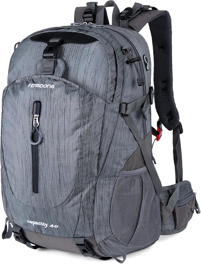 FENGDONG 40L Waterproof Lightweight Hiking, Travel Backpack by FENGDONG