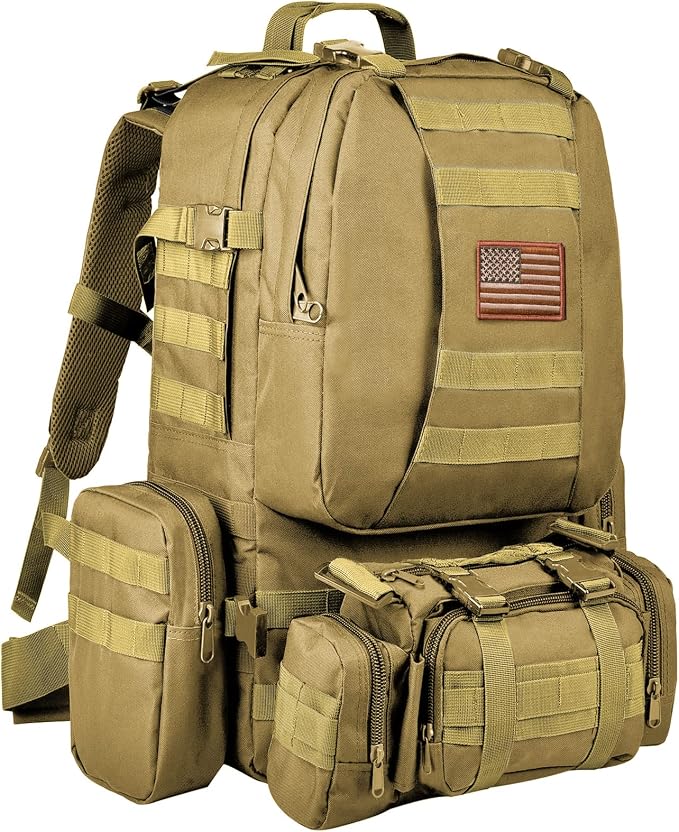 CVLIFE Tactical Backpack Military Army Rucksack 60L Large Assault Pack by CVLIFE