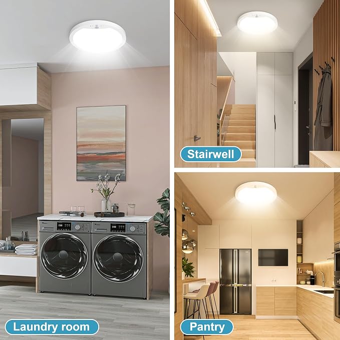 Hard-Wired Motion Sensor Ceiling Lights, 9in 20W Flush Mount Motion LED Ceiling - Image 8