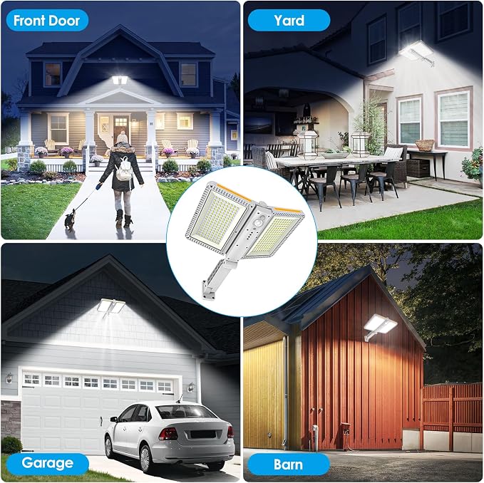 ropelux Solar Outdoor Lights, 6000LM Motion Sensor Outdoor Lights Double Big - Image 6