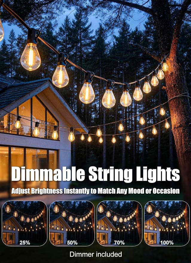 100FT Outdoor String Lights Waterproof - Image 5