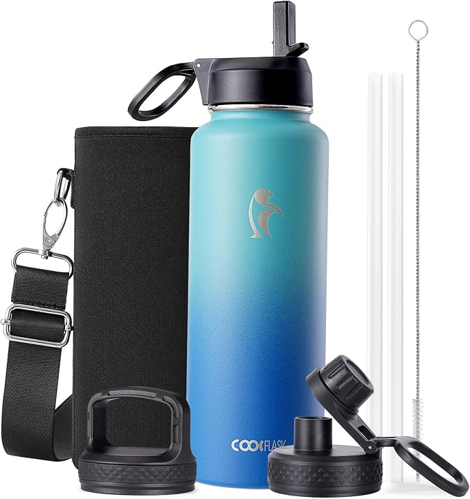 Coolflask Water Bottle 40 oz Insulated by Coolflask