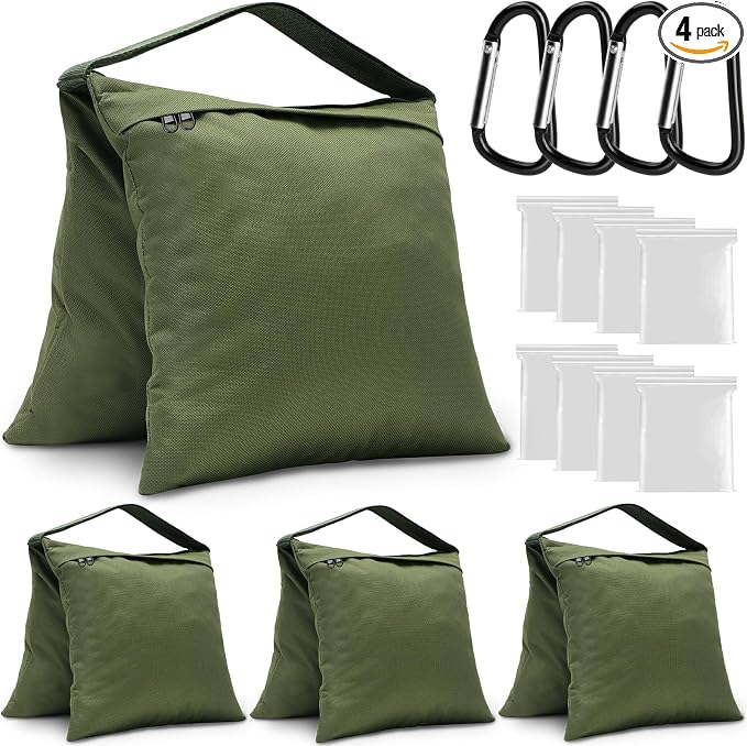 Aimosen 4 Packs Sandbags Military Green Weight Bags by Aimosen