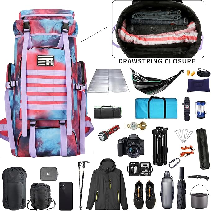 Hiking Backpack for Men 70L/100L Camping Backpack Military Rucksack Molle 3 - Image 3