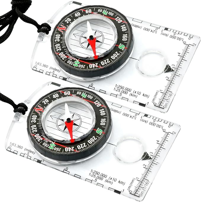 Trekker's Compass Crew Orienteering Compass, Magnetic Navigation Set by Unknown