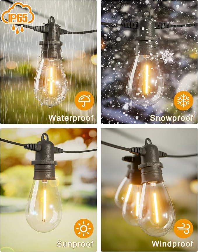 30FT LED Outdoor String Lights - Image 4