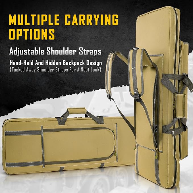 DULCE DOM 32/36/42/48/52 inch Double Rifle Case Soft Gun Bag - Image 5