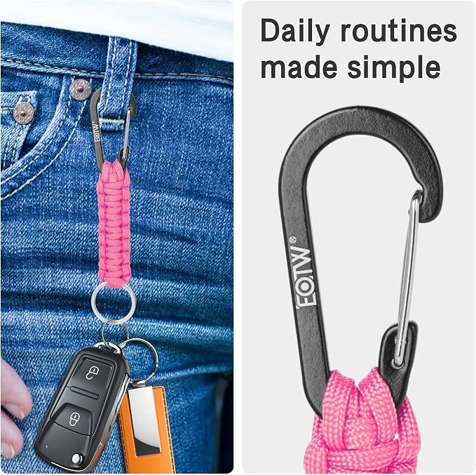 EOTW Paracord Keychain for Men Women Paracord Carabiner Backpack Keychain - Image 3