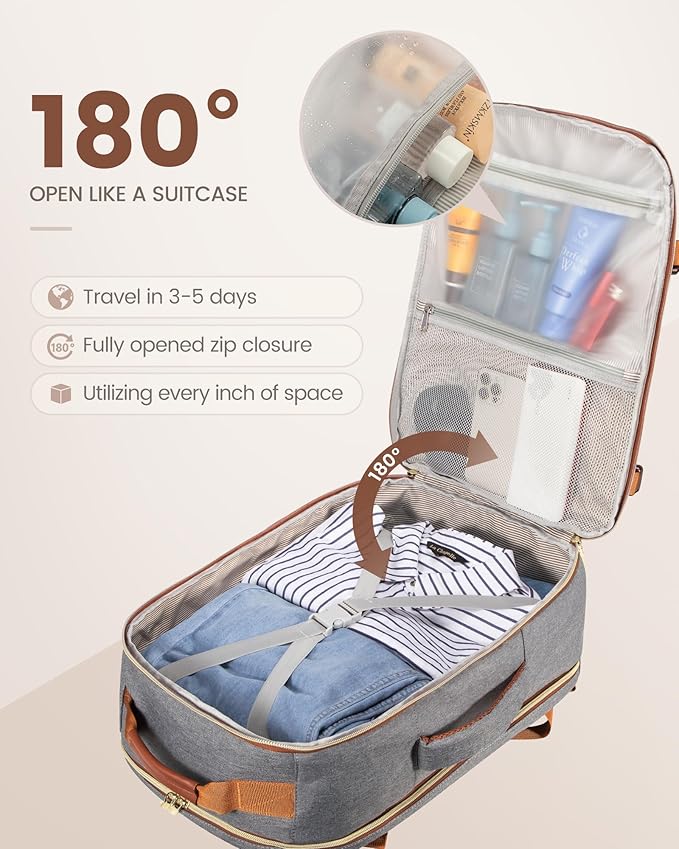 LOVEVOOK Travel Backpack for Women & Men 50L, Airline Approved Carry On - Image 2