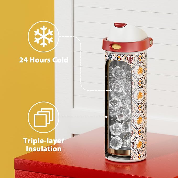 24 oz Insulated Water Bottle for Sports: Meoky Stainless Steel Water Bottle - Image 3