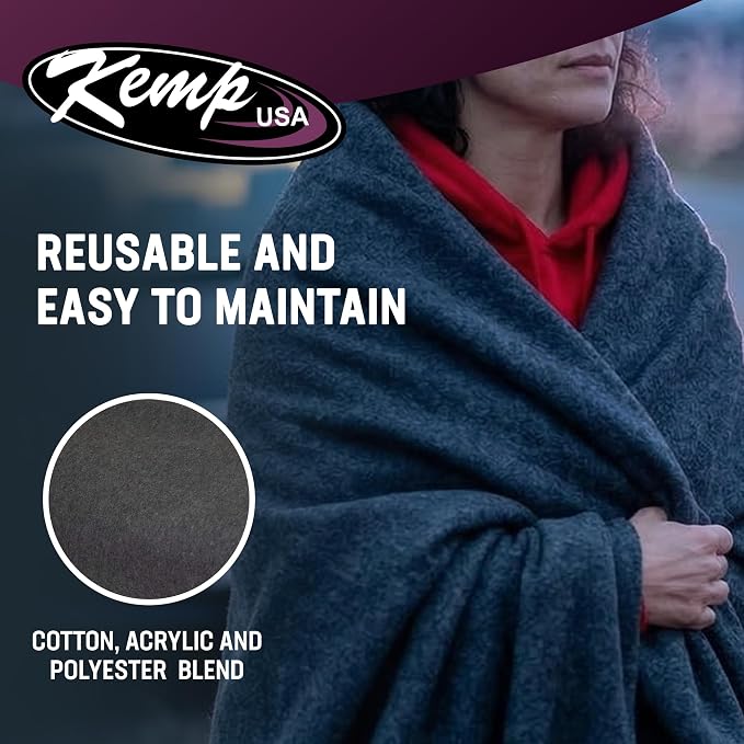 Kemp USA Emergency Relief Blanket Gray 60 x 84 Inch Multipurpose Disaster - Image 3