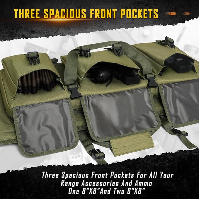 DULCE DOM 32/36/42/48/52 inch Double Rifle Case Soft Gun Bag - Image 4