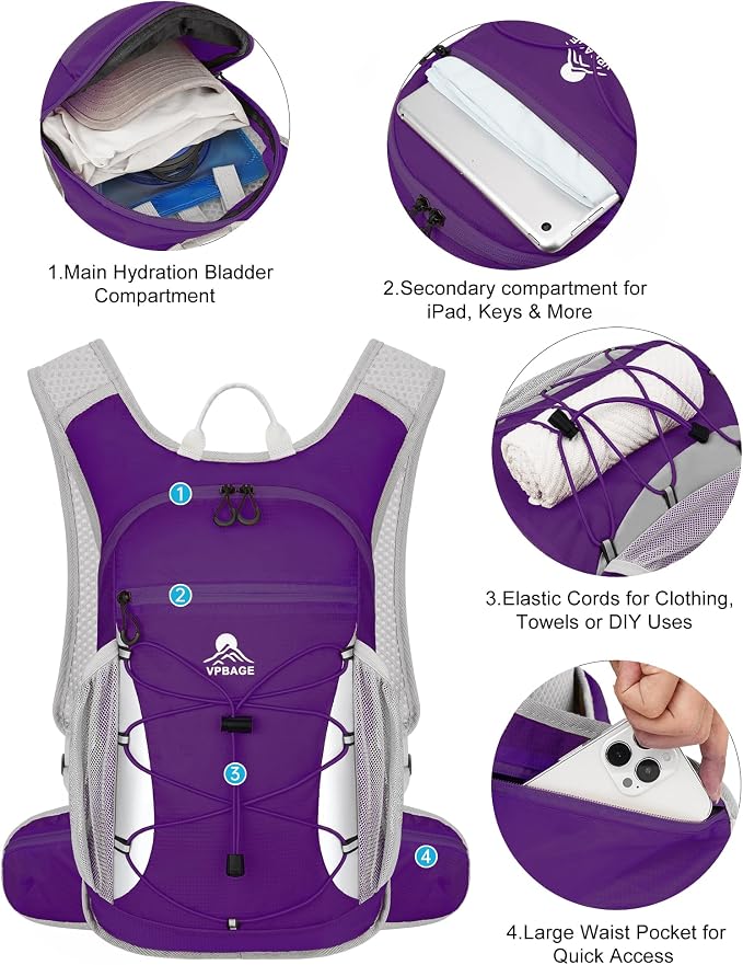 Hydration Backpack with 2L Water Bladder - Image 3