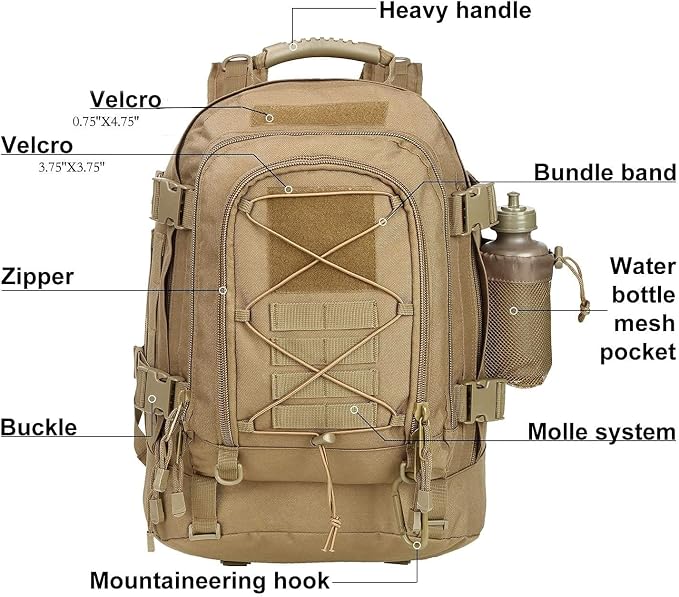 Miramrax Tactical Backpack Military Army Daypack - Image 8