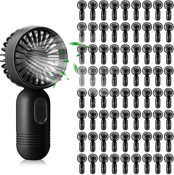 Rossesay 72 Pcs Mini Portable Fan Bulk Cute Handheld Lightweight Small Little by Rossesay