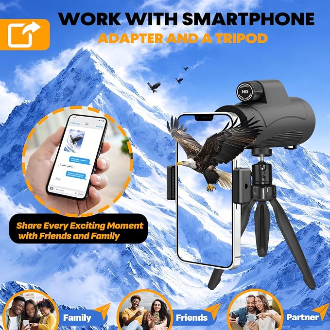 Asacam® 80x100 Monocular Telescope High Powered - Image 5
