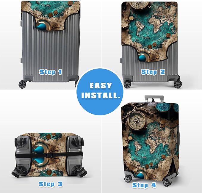 Luggage Cover Protector for 30-32 Inch Suitcases, TSA Approved Elastic Travel - Image 6
