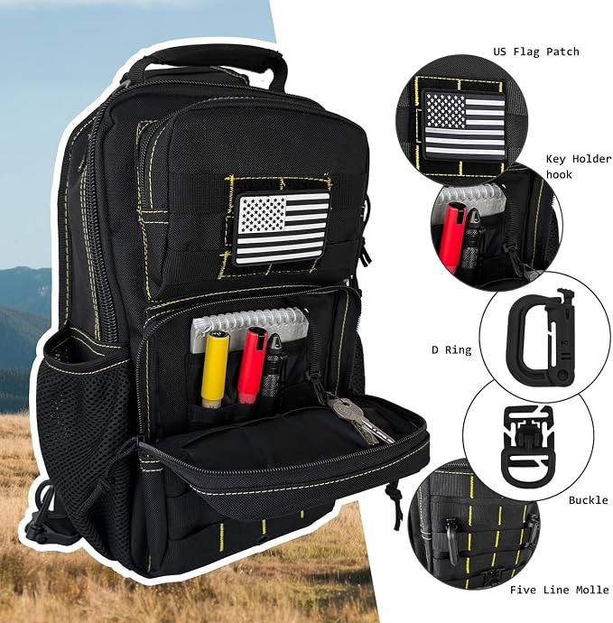Rover Sling Pack Tactical Shoulder Sling Bag Backpack - Image 4