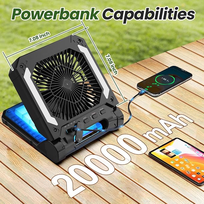20000mAh Portable Fan Rechargeable - Image 4