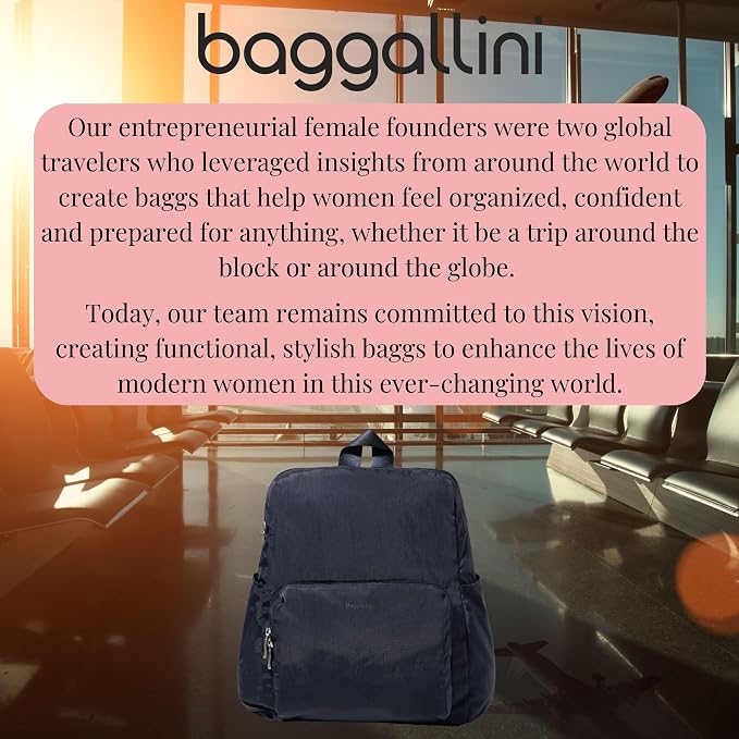 Baggallini Women's Carryall Packable Backpack, French Navy - Image 6