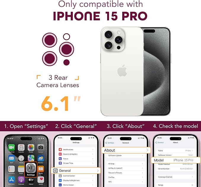 TIESZEN for iPhone 15 Pro Case, Compatible - Image 7