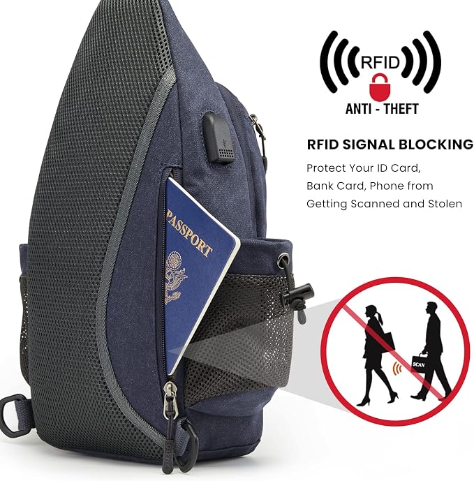 G4Free Canvas Sling Bag Crossbody Backpack - Image 4