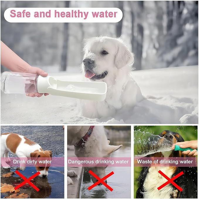 Portable Dog Water Bottle, Foldable Dog Water Bottle Leak Proof Dispenser - Image 6