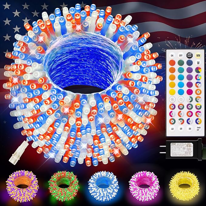 LitHome Color Changing Christmas String Lights Connectable, 35 Colors 66Ft 200 by LitHome