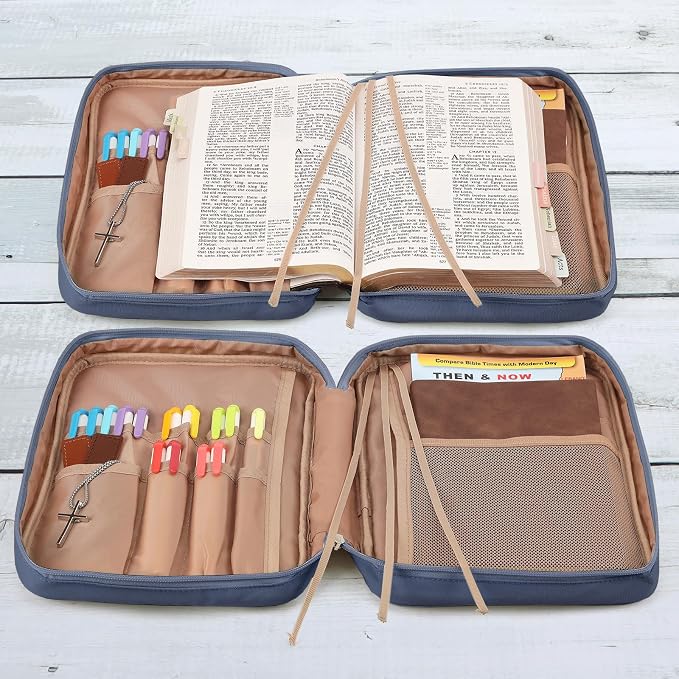 FINDCOZY Bible Cover for Women, Durable Carrying Book Case Church Bag for - Image 3