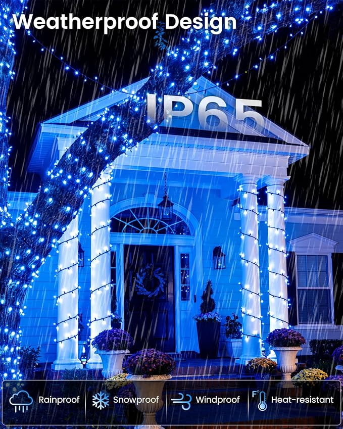 OZS 2PK 240LED Solar String Lights Outdoor Waterproof | Solar Christmas Lights - Image 6
